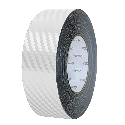 Image of VViViD Dry Carbon Fibre Detailing Vinyl Wrap Tape 2 inch x 20ft DIY Roll (White)