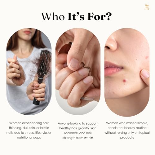 Image of Her Highness GLOW Hair Skin & Nails Gummies for Women | 30 Gummies | Biotin, Vitamin B Complex, Vitamins A, C, D, E, Folic Acid, Nicotinamide | Healthy Hair, Radiant Skin & Strong Nails Support | No Added Sugar | No Added Preservatives | 100% Veg | Cranberry Flavour