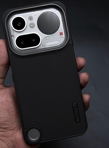 Image of NIUKIN Super Frosted Shield Pro Soft Back Case for Nothing Phone 4a Pro 5G | Camera Ring | Shockproof Scratchproof Cover | Black
