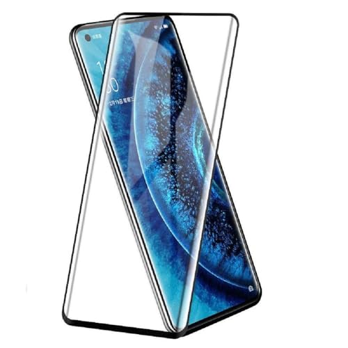 FanTing para OPPO Find X2 Pro Protector de Pantalla,[dureza 9H,Cobertura Total,Sin Burbujas],Membrana de Vidrio Templado Resistente a los arañazos para OPPO Find X2 Pro-Negro(1 Pieza)