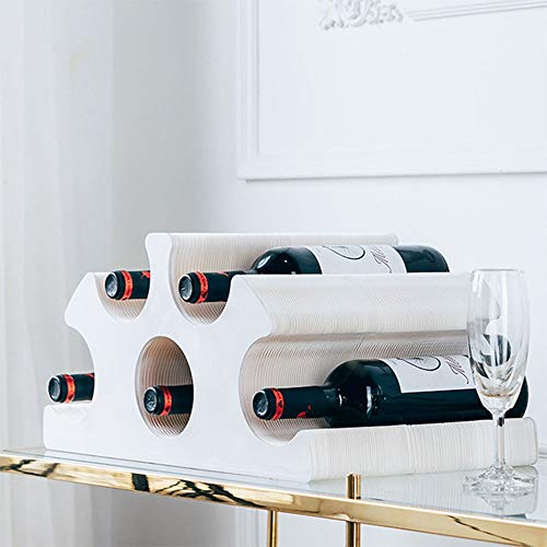 Soporte para botellas de vino con 5 lugares plegable ajustable miniatura 3