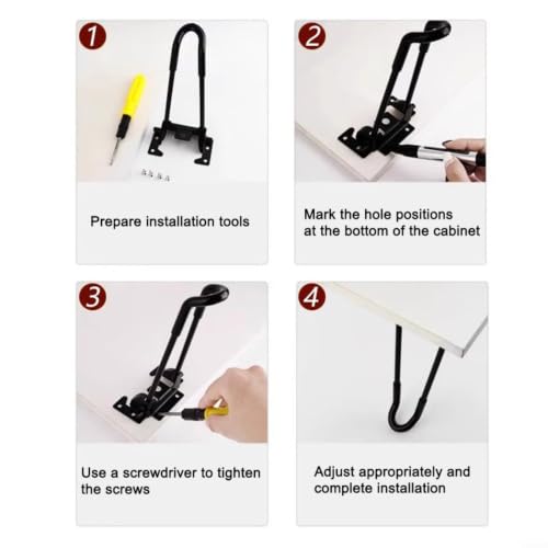 Patas de mesa plegables que soportan 40 kg fijamente para reparar muebles auxiliares 7