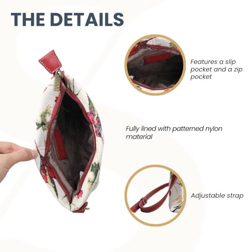 Image of Signare Tapestry Crossbody Bag Sling Shoulder Purse for Women