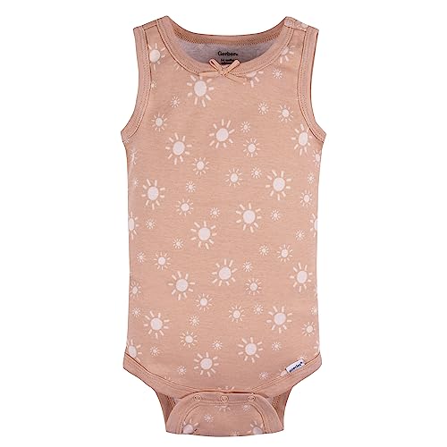 gerber baby girls multi-pack sleeveless onesies bodysuit