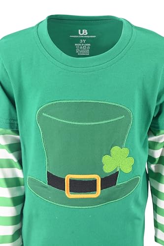 Image of Unique Baby Boys Shirts for Kids and Toddlers Striped Layered Long Sleeve with Embroidery