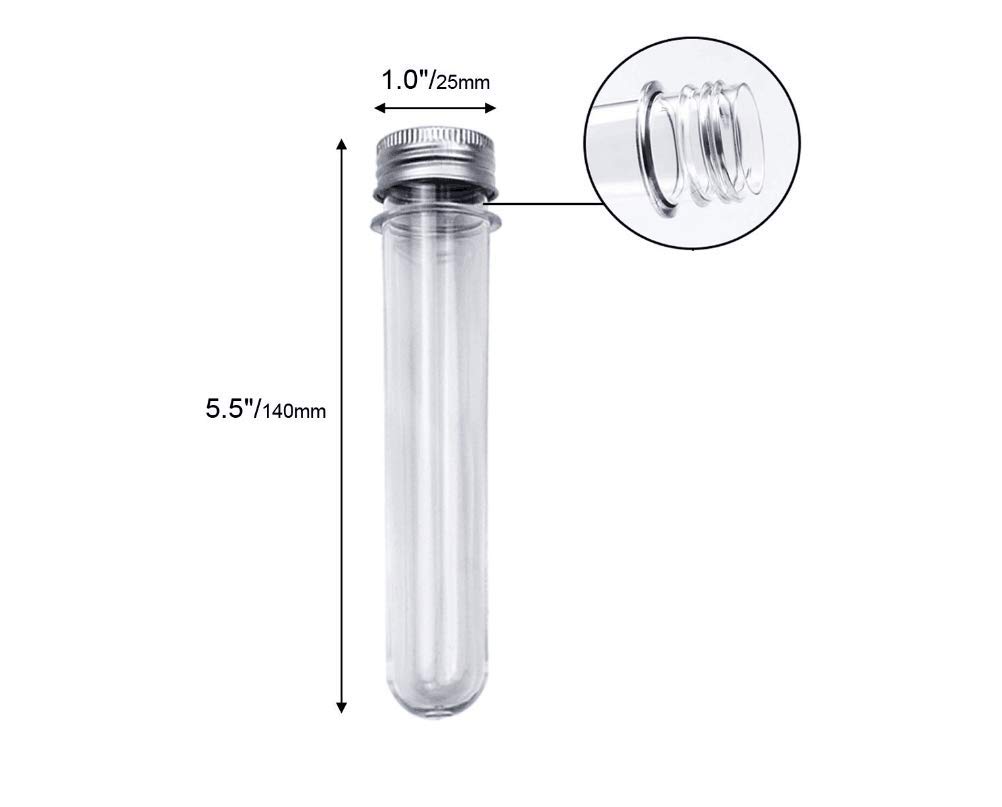 Chеареѕt 🛒 Kissmi 30pcs 25x140mm(45ml) Clear Plastic Test Tube with Caps, for Salt Container,Bath Salts, Classroom Supplies,Storage Container Bеѕt Dеаl 🛒 Kissmi 30pcs 25x140mm(45ml) Clear Plastic Test Tube with Caps, for Salt Container,Bath Salts, Classroom Supplies,Storage Container