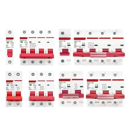 1P 2P 3P 4P DZ47 3A-125A AC 230V 400V C �^�C�v�T�[�L�b�g�u���[�J�[ MCB �V���[�g�ߕ��׃v���e�N�^�[ Din ���[���}�E���g�Ւf�e��(2P,6A)