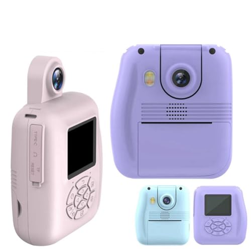 Impresora portátil para niños azul mini cámara digital SLR con papel térmico y pegatinas 7