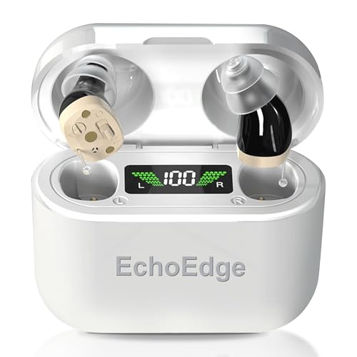 ECHOEDGE Hearing Amplifier – Invisible, Rechargeable, Noise-Reducing Device with Crystal Clear Sound, 30-Hour Battery, Comfortable Fit – Ideal for everyone
