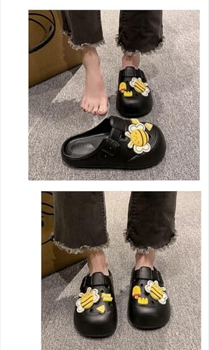 Cute Bee Design Adorable Flip Flops, Sweet EVA Indoor Non-Slip House Shoes for Women Home Bath Slippers3