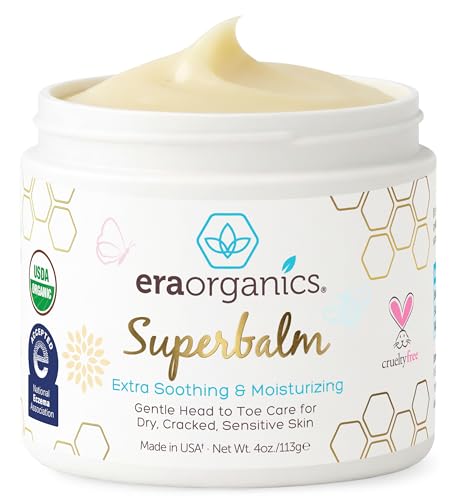 Image of Era Organics Healing Ointment for Babies - USDA Certified Organic Natural Moisturizer Gentle on Sensitive Skin Prone To Baby Eczema, Cradle Cap (Infant Seborrheic Dermatitis), Rashes, Hives 4oz
