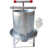 HCTOOL Honey Press Extractor Wax Machine Stainless Steel Honey Press Beeswax Machine Manual Large Bee Honey Presser Fruit Wine Press For Honey Wine Juice Vegetables Olive Oil Making