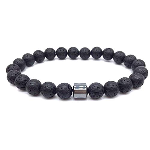Bracelet en pierre naturelle volcanique et perles de pierre de lave