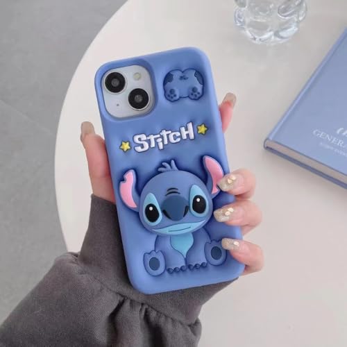 Image of MIDOS Back Cover Compatible with iPhone 15 Girls Case 3D Cute with Holder Full Protective Case for-iPhone 15 (Case 10)