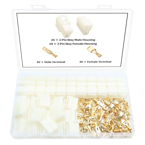 Applicazione: Questo set comprende 2 stili di connettori terminali di filo ha un'ampia applicazione nella vita quotidiana, può essere utilizzato per collegare il cablaggio interno, ed è anche ampiamente utilizzato su auto, quad, triciclo, caravan, moto, scooter, barca, motoslitta.