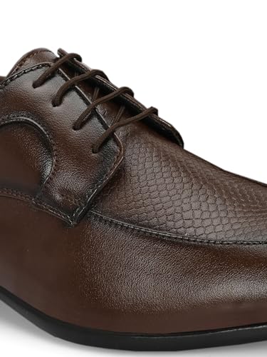 Image of KASTAVA KS 125 Breathable Synthetic Upper | Cushioned Sole, Ultra Comfort & Lightweight Lace-Up Formal Derby Shoes for Men