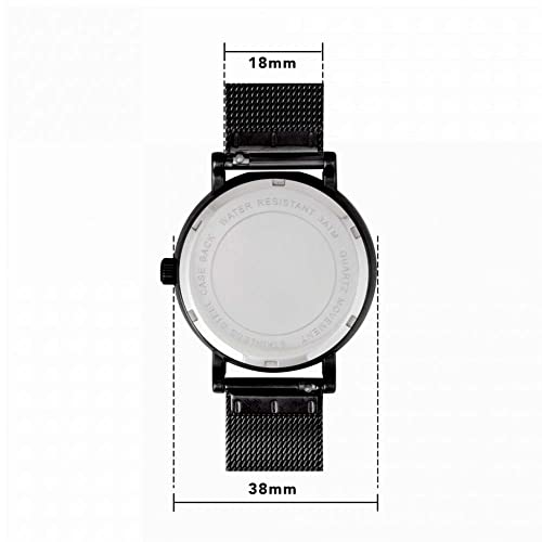 Reloj de cuarzo de 38mm de lujo con diseño personalizado plateado y caja de alta moda 5