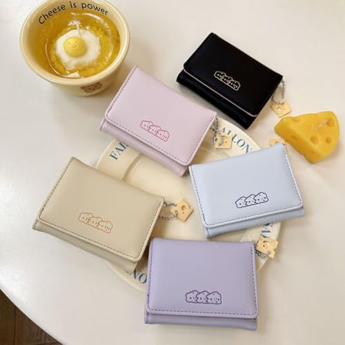 Card Holder PU Cute Large Capacity Wallet Portable with Pendant Women Wallets Women(Purple)2