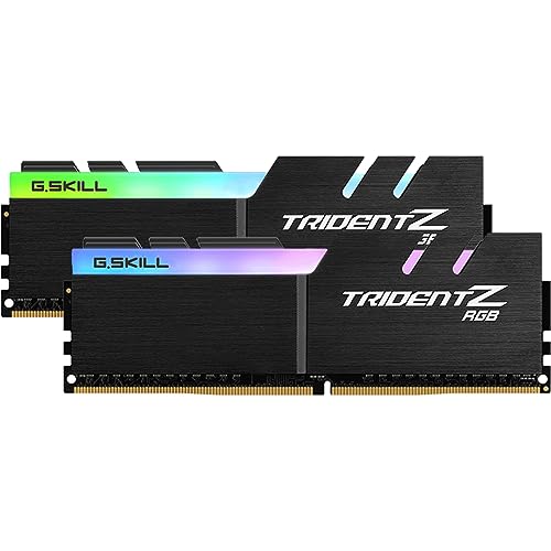 G.SKILL Kit Barrettes mémoire 32Go (2x16Go) DIMM DDR4 G.Skill TridentZ RGB PC4-25600 (3200 Mhz) (Noir)