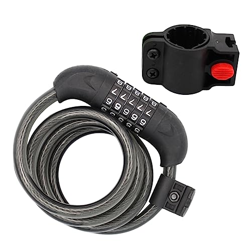 ifundom 1Pc Combination Theft Cable Lock High Security Steel Wire Bike Lock for Motorbike Bicycle Outdoor Use Versatile Keyless Durable Weather Resistant Black Random