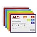 JAM PAPER Plastic Envelopes with Button & String Tie Closure - Index Size - 5 1/2 x 7 1/2 - Assorted Colors - 6/Pack