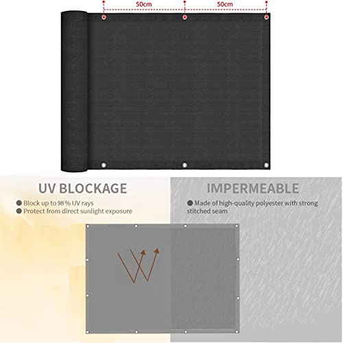 Voile d'ombrage rectangulaire 4.5x5.5m gris clair imperméable anti-UV