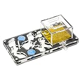 AntHouse.es - Hormiguero Acrílico Hori-Acri 10x20x1,3 cm | Sistema de Humedad por Espuma | Negro| Hormigas Incluidas