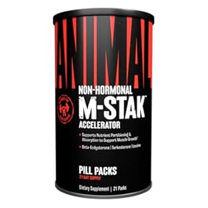 Animal M-Stak – Muscle Builder and Anabolic Mass Gainer Supplement for Bodybuilding – Lean Muscle Growth, Amino Complex and Pre Workout Energy, 21 Packs