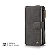 Hynice S8 Plus Wallet case,Galaxy S8 Plus Case PU Leather Detachable Magnetic with 14 Flip Card Holder Removable Slim Back Cover Zipper Pocket Kickstand for Samsung Galaxy S8 Plus (14Card-Black)
