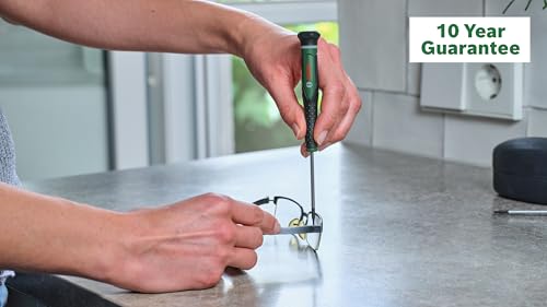 Image of BOSCH Screwdriver Set 39-Piece Mixed with Ratchet, Precision Drivers, 20 Bits & Magnetizer | Ergonomic Soft-Grip Handles | DIY & Professional Tool Kit with Stand | Home & Professional Use