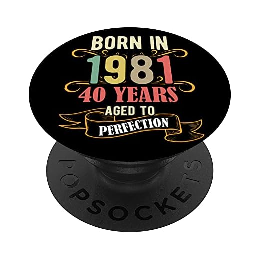 Humor original regalo de cumpleaños de 40 años Hombre 1981 PopSockets PopGrip Intercambiable
