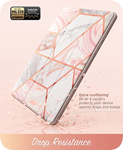 I-Blason Cosmo Series Case For Samsung Galaxy Tab A8 10.5'' (2022 Release), Full-Body Trifold With Built-In Screen Protector Protective Smart Cover With Auto Sleep/Wake (Marble) #TOP3