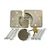 Puck Lock with Hasp and Mounting Hardware, Round Padlock, Bolt on Security. Steel