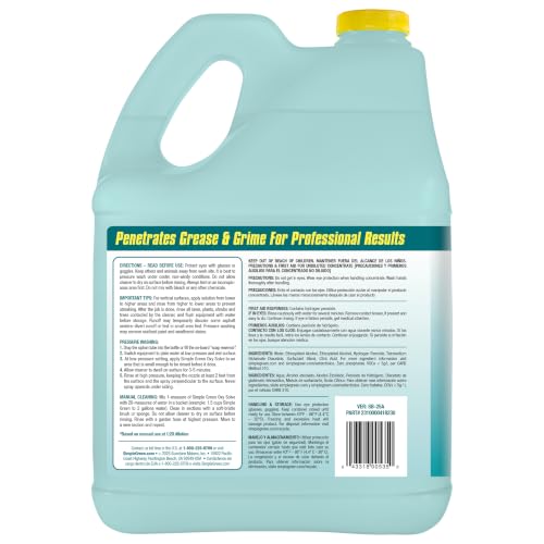 Image of Simple Green Oxy Solve Total Outdoor Cleaner Concentrate, Pressure Washer & Manual Use, EPA Safer Choice Certified, Peroxide Cleaner for Wood, Concrete, Vinyl & More (Pack of 4)