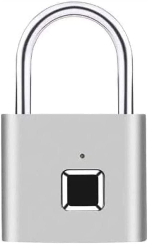 TOEWOE Fingerprint Padlock, Smart Keyless Security Lock, Fingerprint Lock, USB Charging, IP65 Waterproof, Suitable for Gym, Door, Backpack, Luggage Suitcase