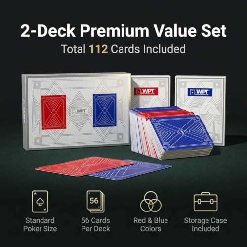 Image of PATPAT 2Deck Waterproof Playing Cards Plastic Premium Poker Set Card Games