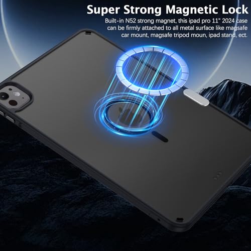 Coque iPad Pro 2024 11 M4 BENTOBEN protection souple noire - 3
