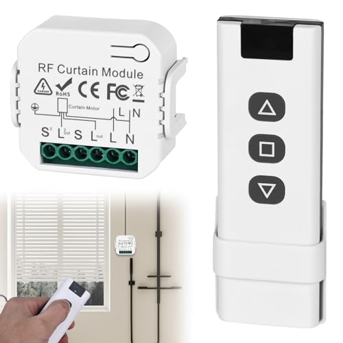 Commande de volet roulant sans fil, kit de rénovation, interrupteur sans fil, interrupteur d'éclairage sans fil, commande de volet roulant sans fil, 230 V pour volets roulants, stores et auvents,
