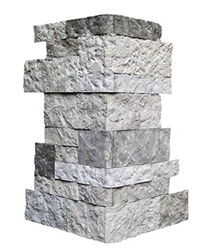 AirStone Corner/Finished End Stones: Spring Creek Color Blend, Manufactured Stone Wall Covering, Indoor & Outdoor Home Décor