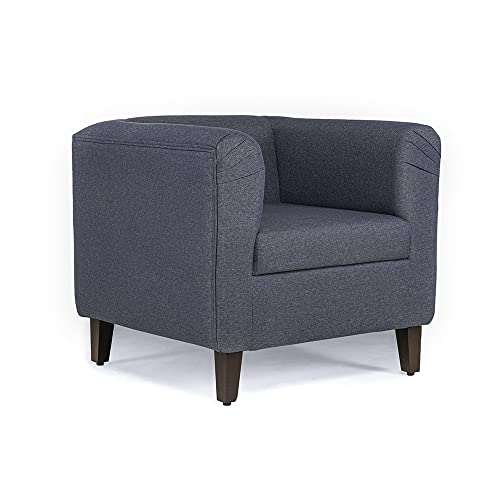 Image of Wakefit Miami Living Room Sofa Set - 3 Year Warranty | Single & 1 Seater - Omega Blue Fabric
