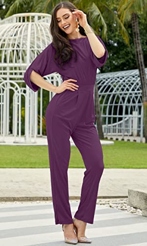 Image of KOH KOH Womens Short Sleeve Semi Formal Cocktail One Piece Jumpsuit Romper