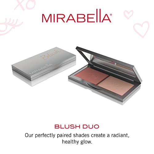 Mirabella Beauty Blush Duo, Sweetheart/Babe (Matte Rosy Mauve/Mid-Tone Beige) - Mineral Pressed Powder For Cheeks - Professional, Compact & Easy-To-Apply Facial Makeup, Paraben & Talc-Free #TOP1