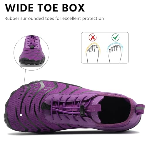 Image of EWUHA Barefoot Shoes Womens Mens Footwear for Walking Hiking with Wide Toe Box,Healthy & Non-Slip,Breathable Barefoot Vitality Water Shoes for Beach Pool Swim Outdoor (Unisex)