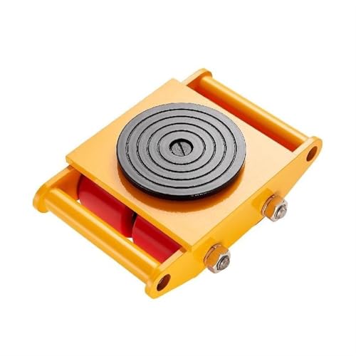 Patín de Transporte de Maquinaria Plataforma rodante industrial for maquinaria de 6T con 4 ruedas PU y tapa giratoria 360° for almacén, taller fábrica(8T)