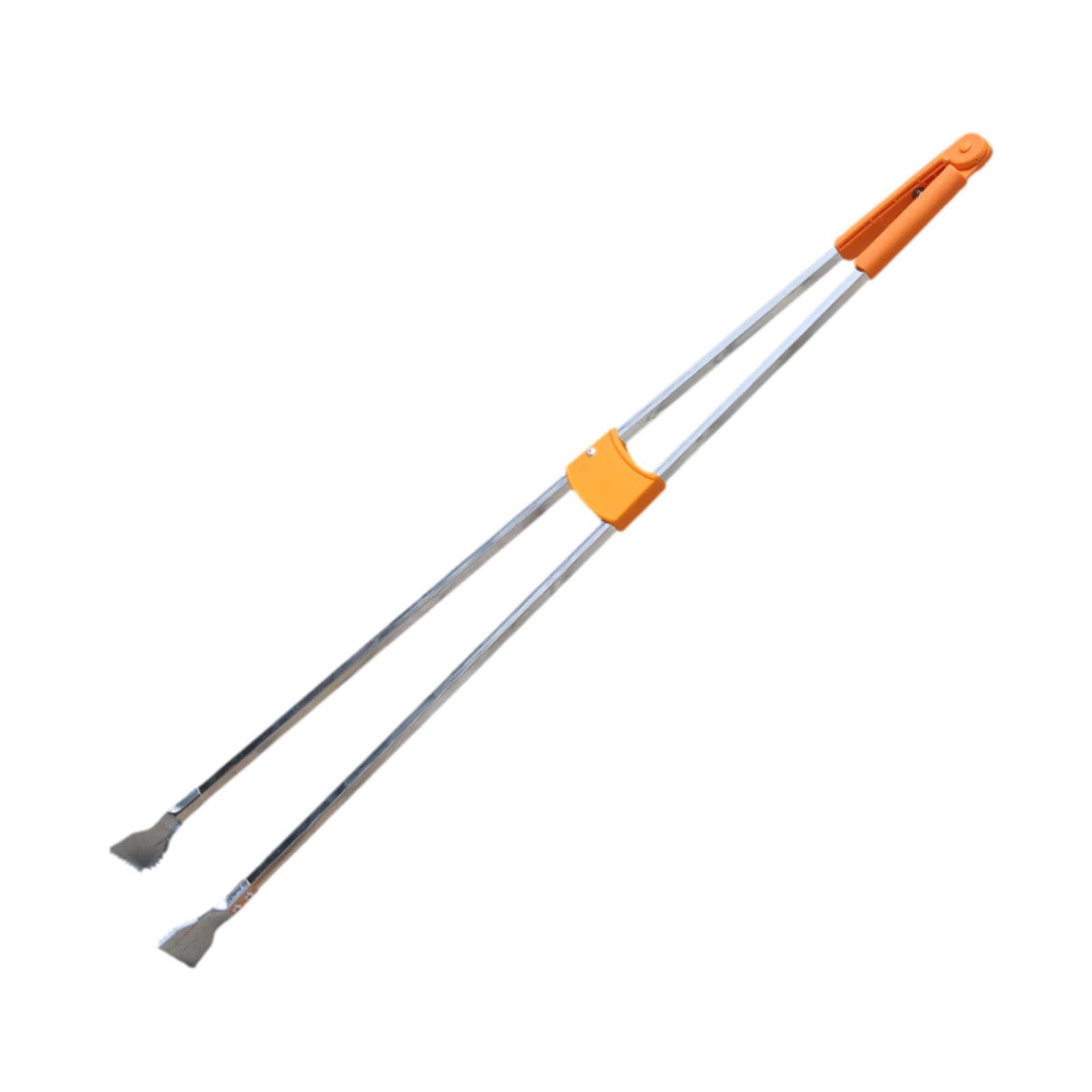 harayaa Recogedor de basura de acero inoxidable, herramienta de alcance a prueba de herrumbre, palo para recoger basura, pinzas para basura para ancianos, Cabeza de Hierro