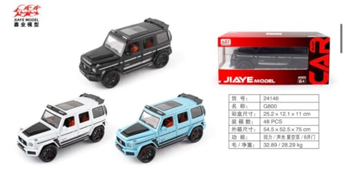 Image of WORSHIPER 1:24 Scale G800 Luxury SUV Diecast Model Car with Opening Doors, Light & Sound, Pull-Back Action | Metal Alloy Toy Car for Kids & Collectors(Multicolor)