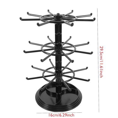 Dzrige 3-Tier Rotating Keychain Display Stand Jewelry Tower Holder - image 2