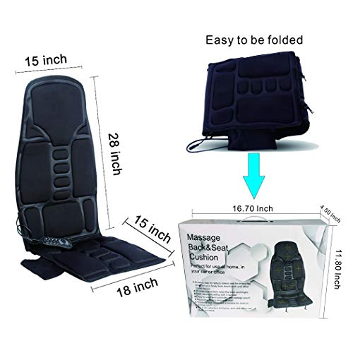 Seat Massager, Sotion Vibrating Back Massager for Chair Massage Cushion, 10 Vibrations to Relieve Stress and Fatigue for Back, Shoulder and Thighs - Thumbnail 7