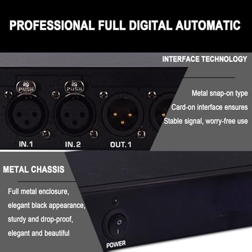 Supresor profesional de retroalimentación Hi-fi, procesador de audio digital, supresor anti-aullido para micrófono, anti-aullido digital automático de 5 niveles, para escenario, conferencias y KTV miniatura 7