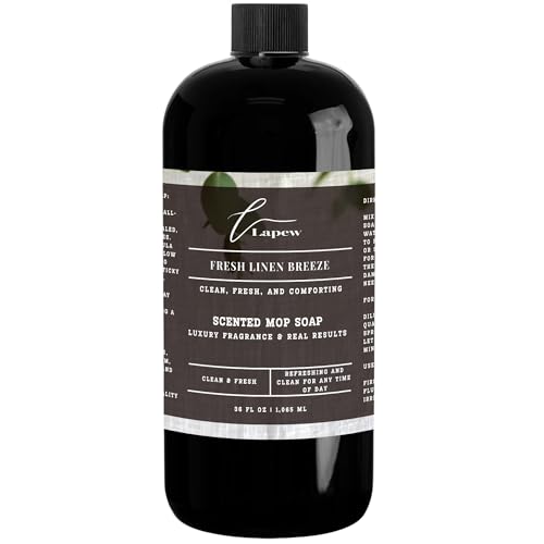 Lapew Fresh Linen Breeze Scented Mop Soap Concentrate 36 oz | Premium Fragranced Floor Cleaner | Streak-Free | Hard Floor Cleaning Solution | Eco Friendly | Made in USA